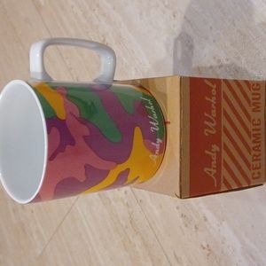NIB Andy Warhol Camouflage Magenta Mug